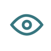 Icon representing a human eye with a small pupil.